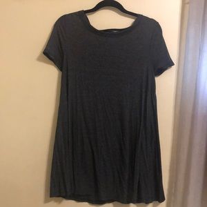 Heathered gray t-shirt dress